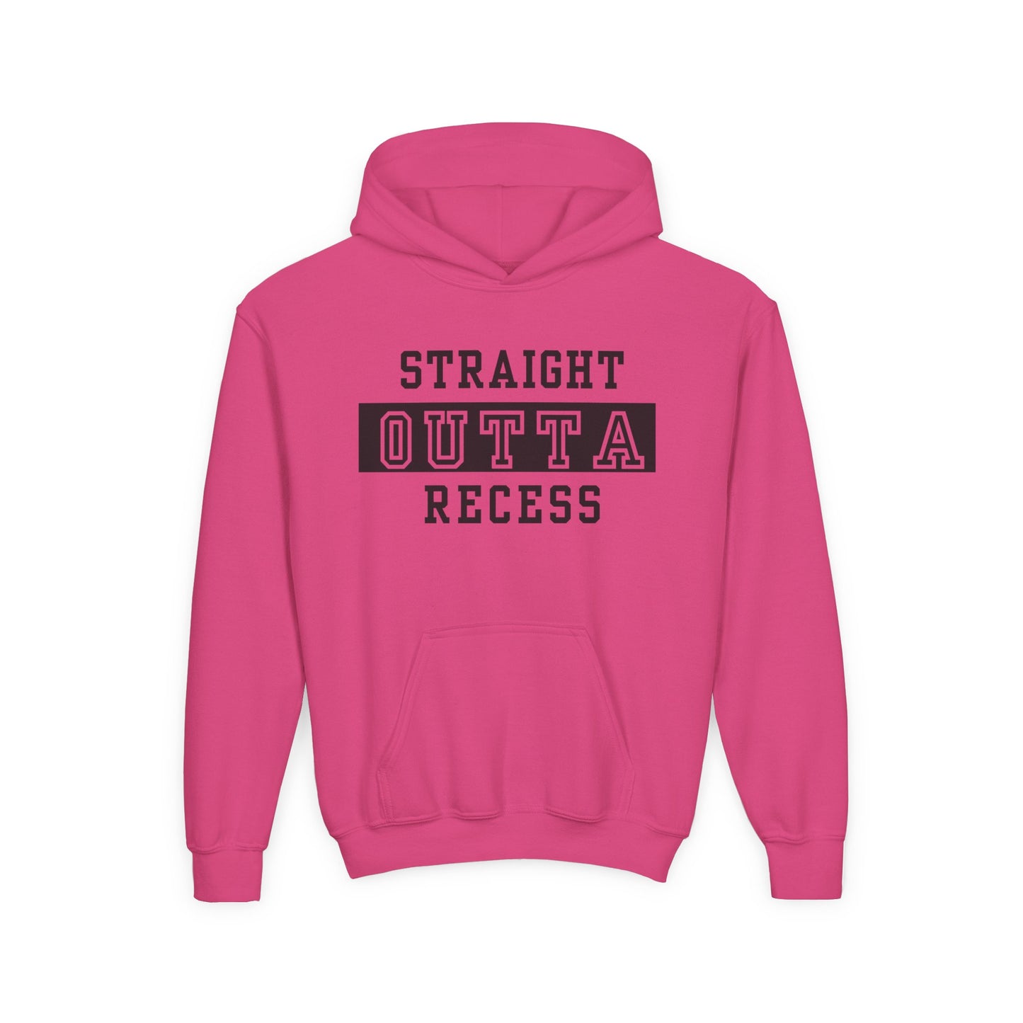 Straight Outta Recess Youth Recess Sweatshirt, Fun Kids Hoodies, Playful Gift for Sons and Daughters, Back to School Wear, Kid's Casual Outfit