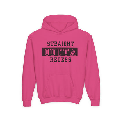 Straight Outta Recess Youth Recess Sweatshirt, Fun Kids Hoodies, Playful Gift for Sons and Daughters, Back to School Wear, Kid's Casual Outfit