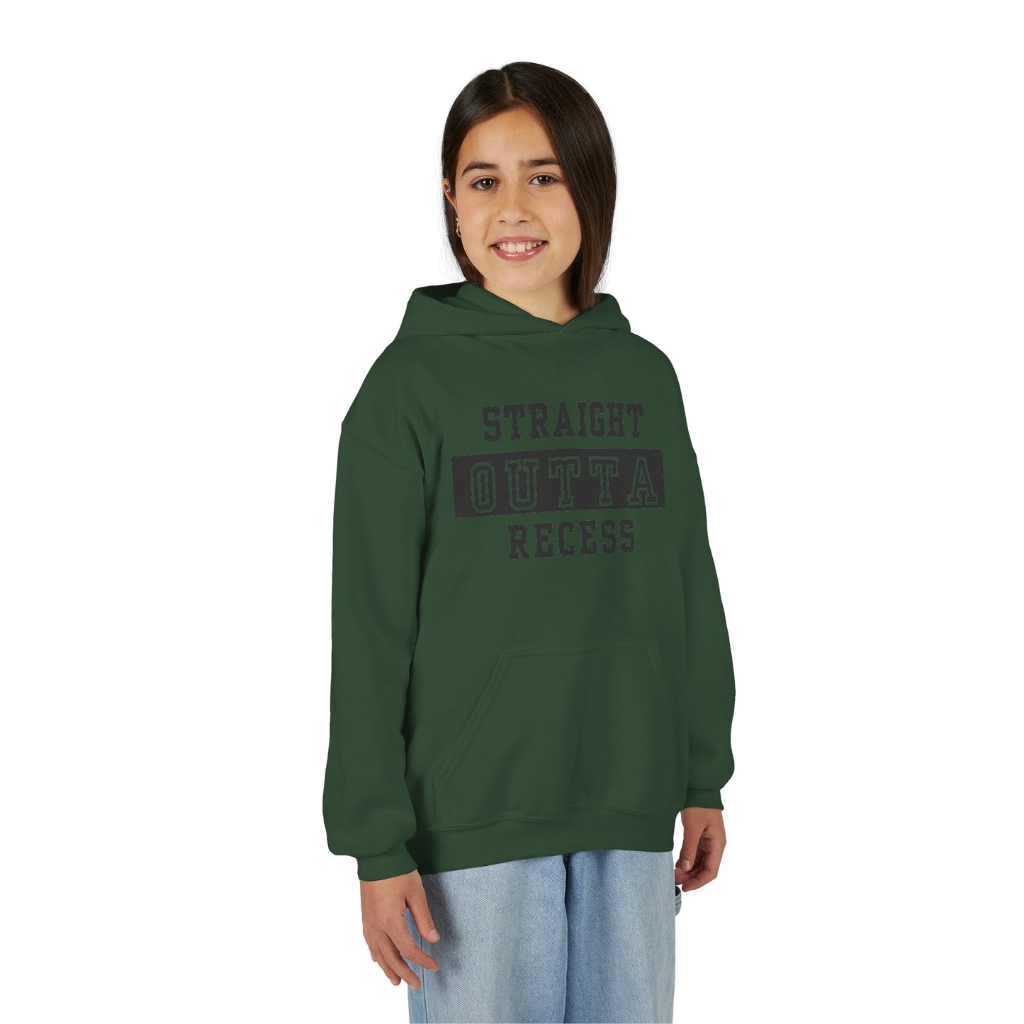 Straight Outta Recess Youth Recess Sweatshirt, Fun Kids Hoodies, Playful Gift for Sons and Daughters, Back to School Wear, Kid's Casual Outfit