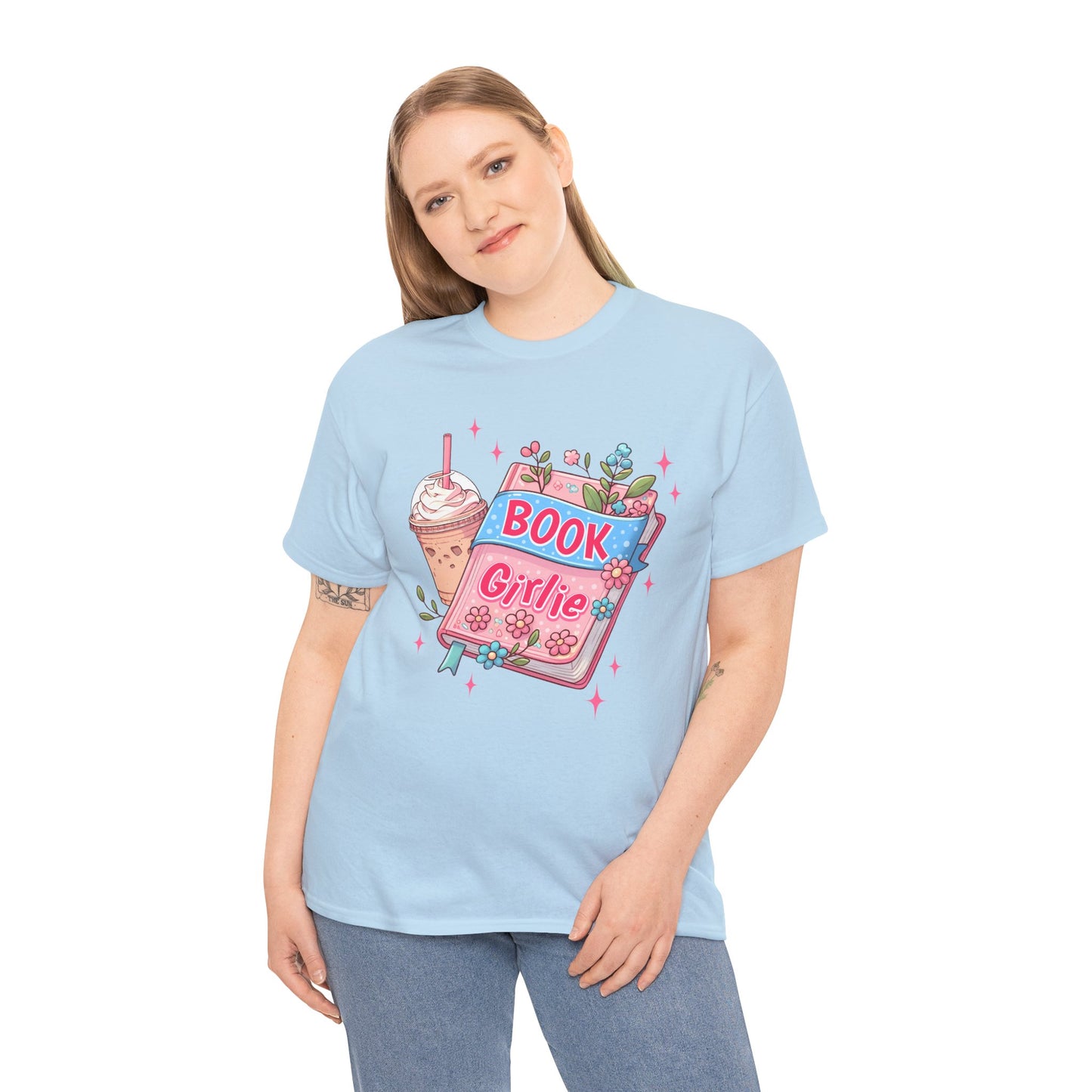 Cute Bookish Girlie Tee - Perfect for Readers, Gifts, Summer Fun, Book Club Shirts, Casual Wear