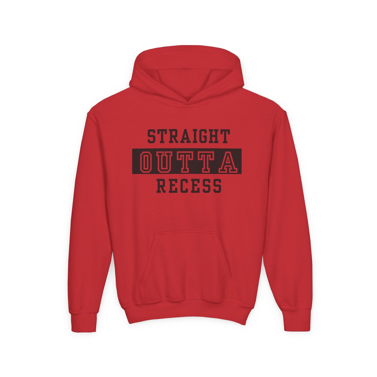 Straight Outta Recess Youth Recess Sweatshirt, Fun Kids Hoodies, Playful Gift for Sons and Daughters, Back to School Wear, Kid's Casual Outfit