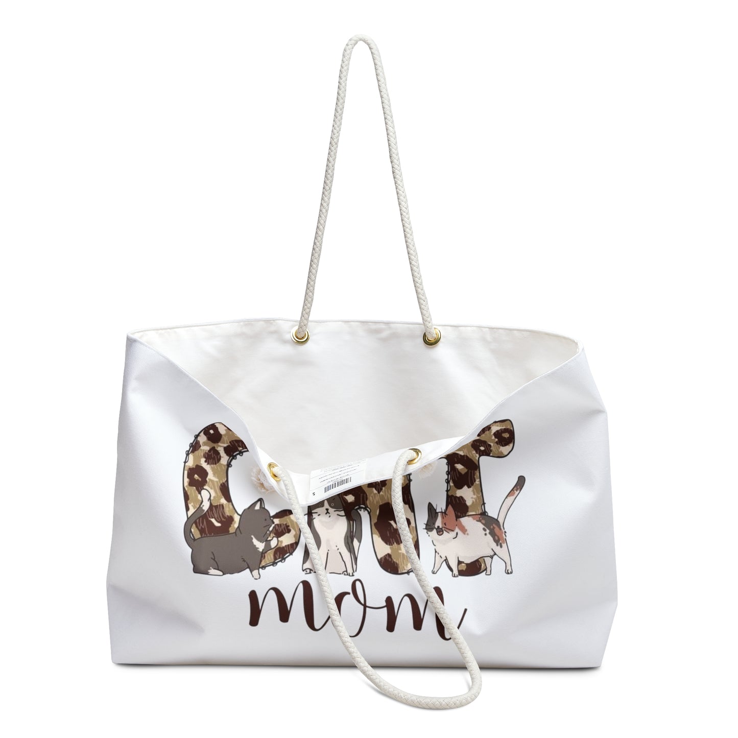 Stylish Cat Mom Weekender Bag - Perfect for Travel, Beach, Overnight Trips, Gifts, and Just for You!