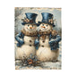 Snowman Themed Velveteen Plush Blanket, Cozy Winter Decor, Holiday Gift, Soft Throw, Perfect for Family, Christmas Decoration