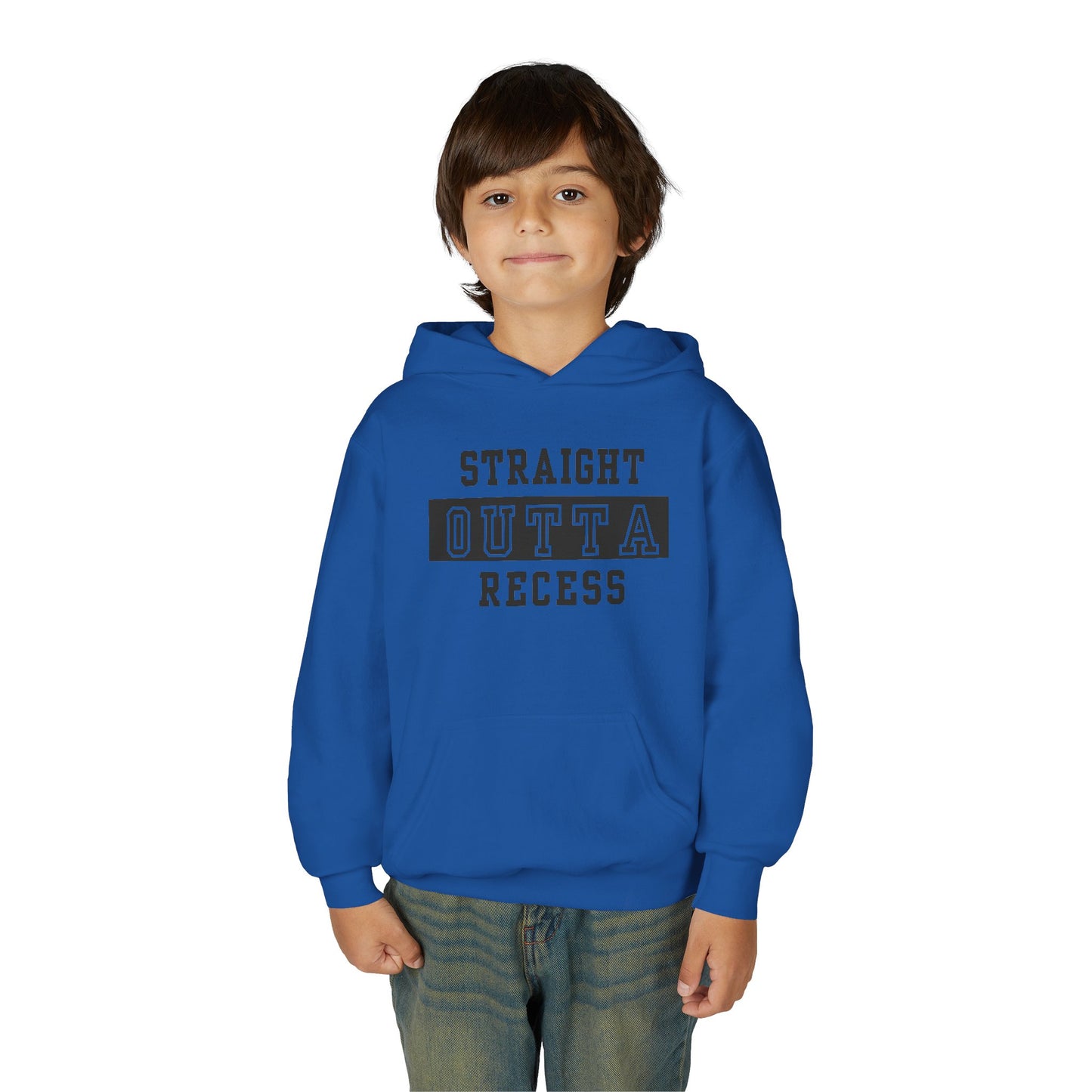 Straight Outta Recess Youth Recess Sweatshirt, Fun Kids Hoodies, Playful Gift for Sons and Daughters, Back to School Wear, Kid's Casual Outfit