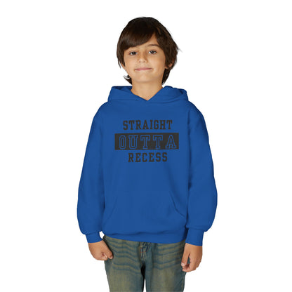 Straight Outta Recess Youth Recess Sweatshirt, Fun Kids Hoodies, Playful Gift for Sons and Daughters, Back to School Wear, Kid's Casual Outfit