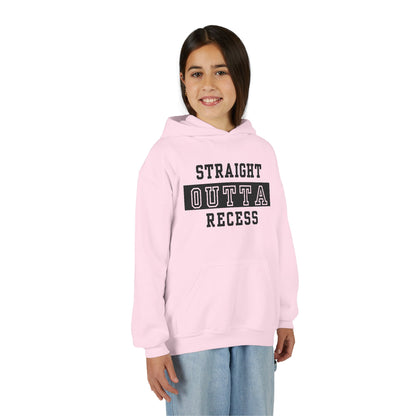 Straight Outta Recess Youth Recess Sweatshirt, Fun Kids Hoodies, Playful Gift for Sons and Daughters, Back to School Wear, Kid's Casual Outfit