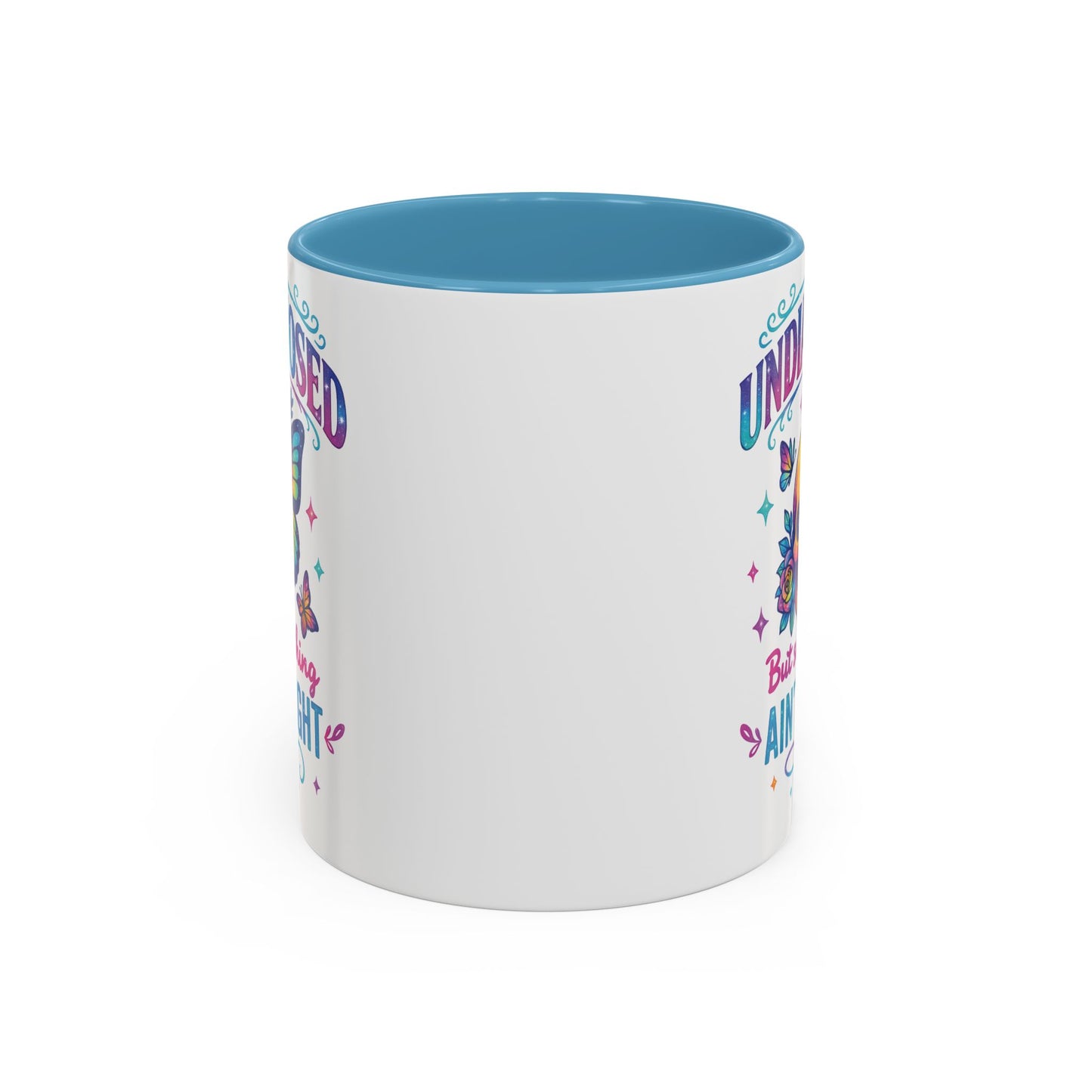 Undiagnosed Vibes Coffee Mug, Bohemian Coffee Cup, Unique Gift for Mental Health Awareness, Colorful Skull Design, Fun Drinking Mug