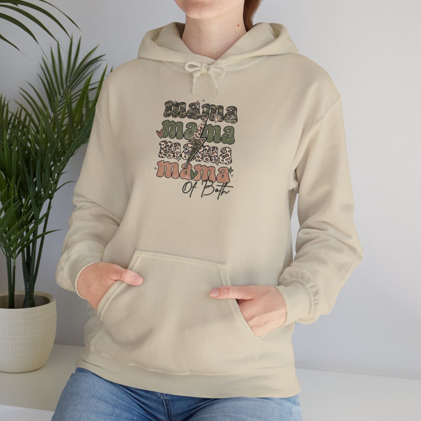Mama of Both Hoodie - Cozy Sweatshirt Gift for Moms, Comfortable Wear, Family Gatherings, Mother’s Day, Everyday Use