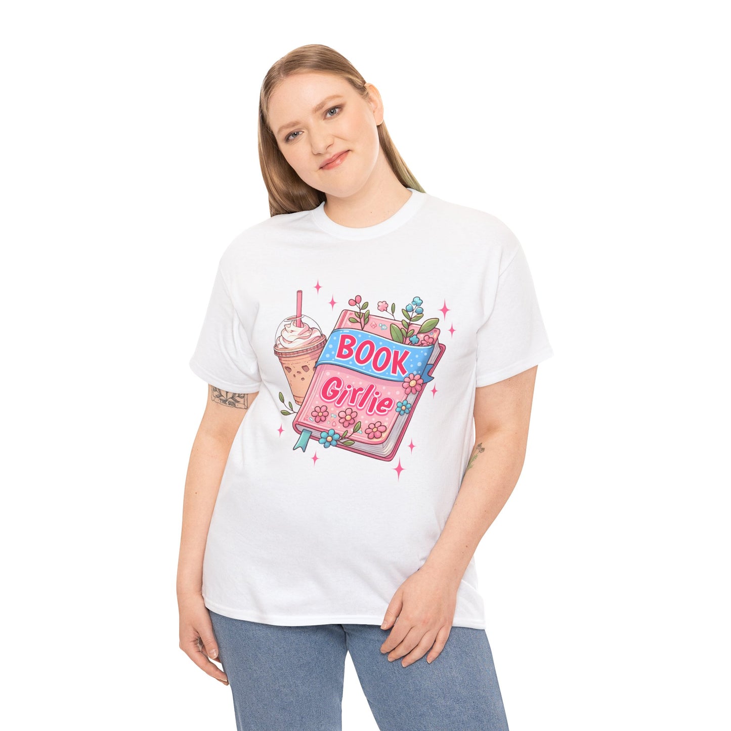 Cute Bookish Girlie Tee - Perfect for Readers, Gifts, Summer Fun, Book Club Shirts, Casual Wear