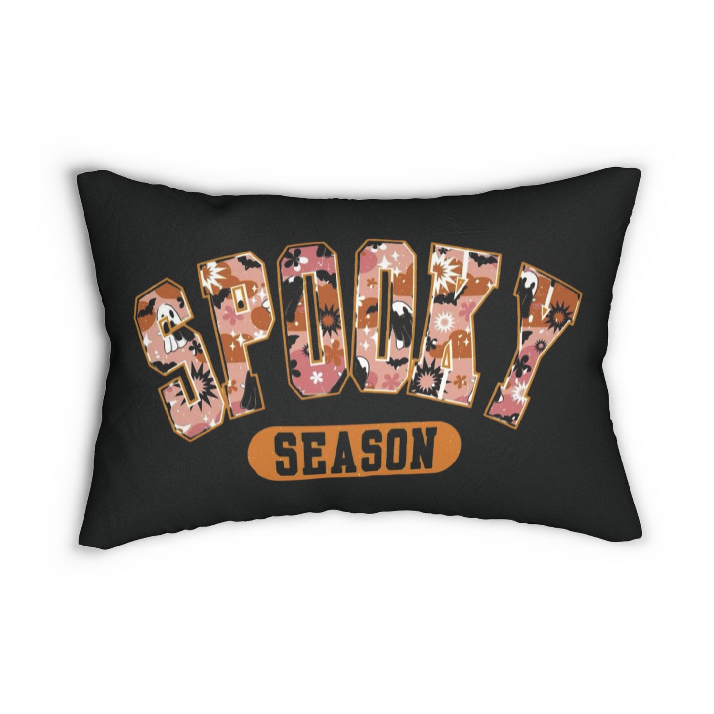 Spooky Season Lumbar Pillow - Cozy Halloween Home Decor, Throw Pillow for Fall, Autumn Cushion, Spooky Vibes, Seasonal Accent