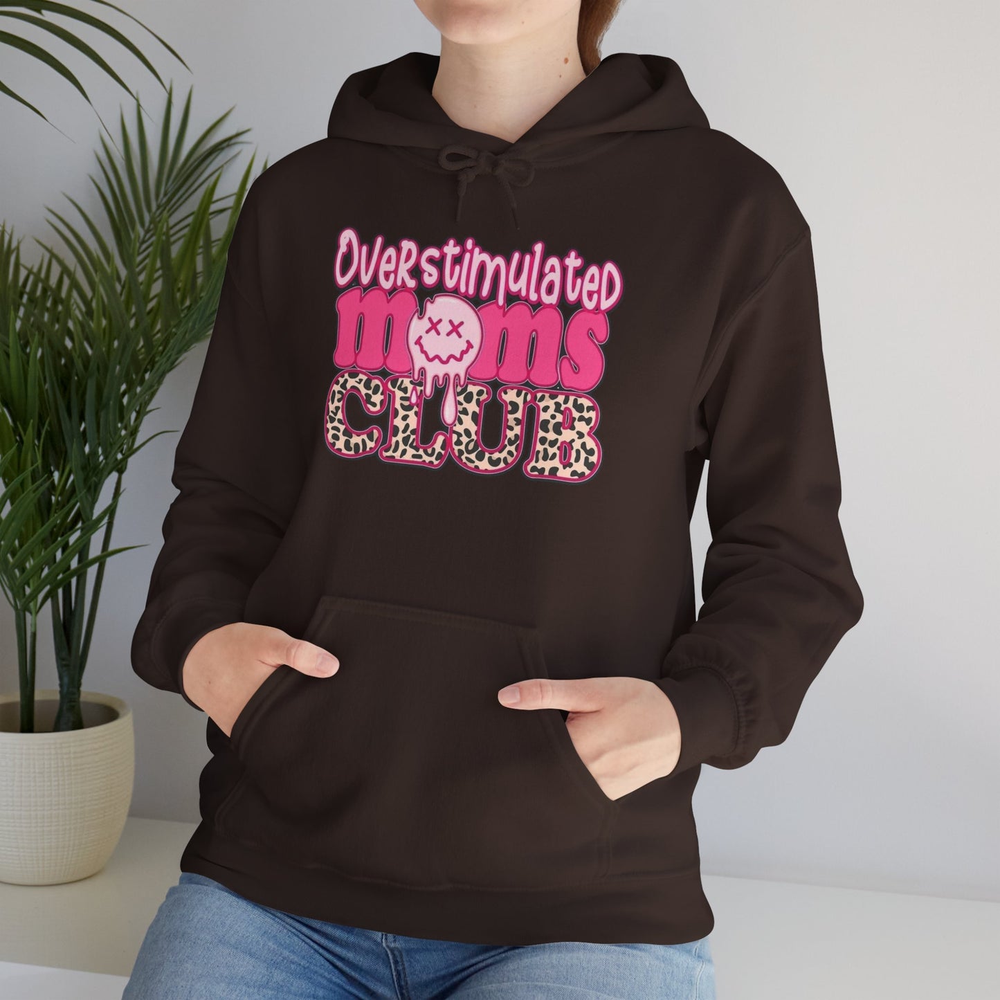 Overstimulated Moms Club Hoodie, Cozy Parenthood Sweatshirt, Gifts for Moms, Relaxation Wear, Fun Mom Apparel, Baby Shower Gift