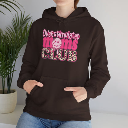 Overstimulated Moms Club Hoodie, Cozy Parenthood Sweatshirt, Gifts for Moms, Relaxation Wear, Fun Mom Apparel, Baby Shower Gift
