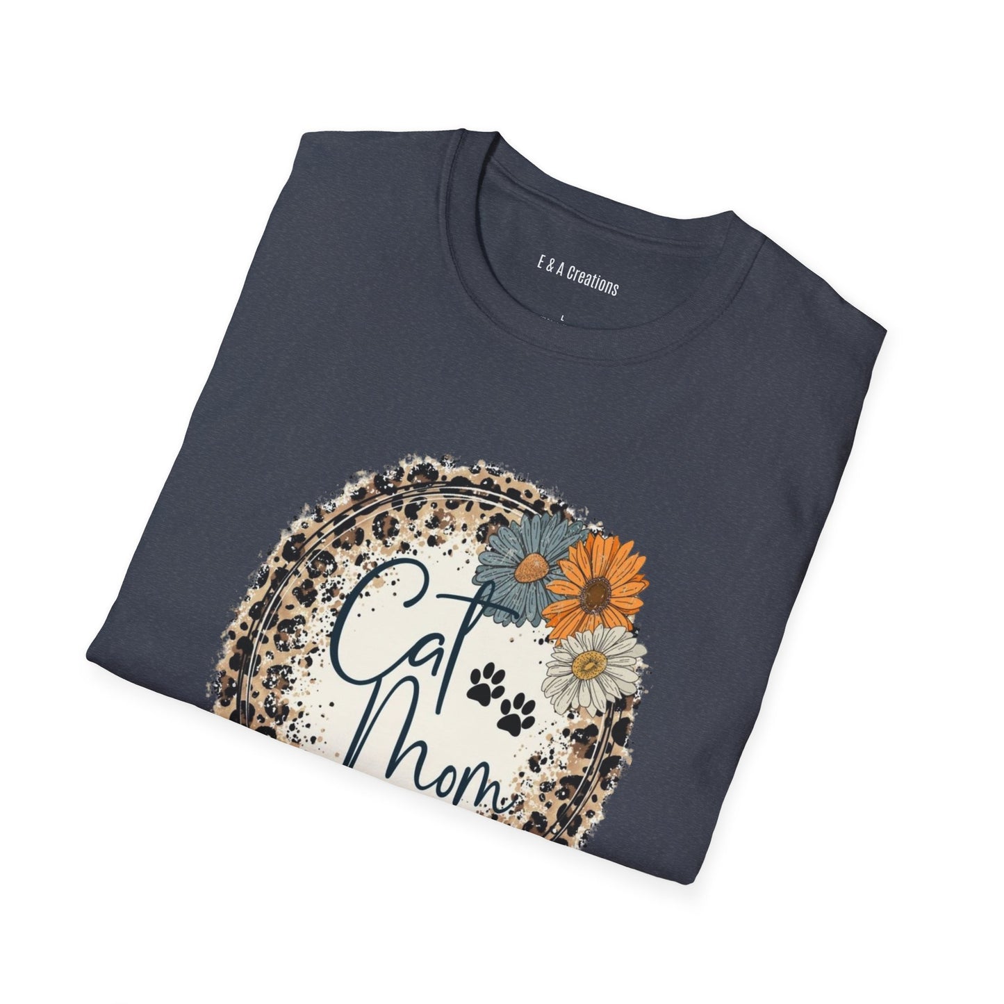 Cat Mom Floral Unisex T-Shirt, Cute Pet Lover Gift, Mother's Day Tee, Animal Lover Shirt, Everyday Comfort Wear