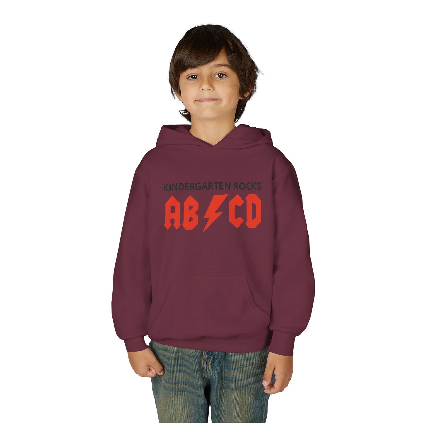 Kindergarten Rocks ABCD Youth Heavy Blend Hooded Sweatshirt