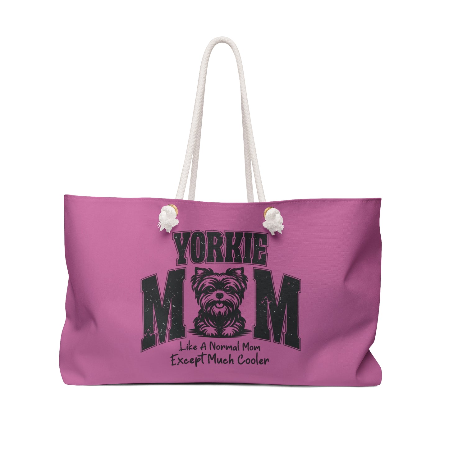 Yorkie Mom Weekender Bag, Dog Lover Tote, Pet Travel Bag, Stylish Overnight Bag, Gift for Dog Moms, Animal Lover Accessories