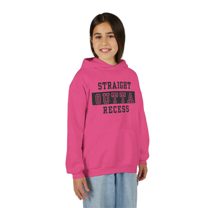 Straight Outta Recess Youth Recess Sweatshirt, Fun Kids Hoodies, Playful Gift for Sons and Daughters, Back to School Wear, Kid's Casual Outfit