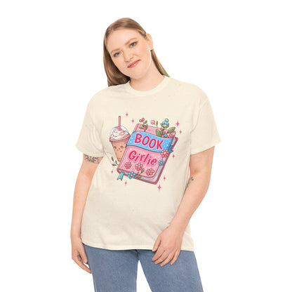 Cute Bookish Girlie Tee - Perfect for Readers, Gifts, Summer Fun, Book Club Shirts, Casual Wear
