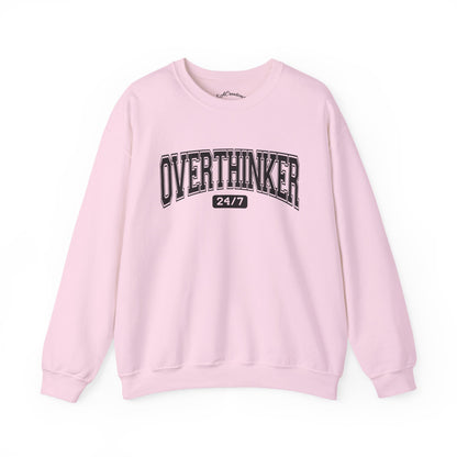 Oversized Overthinker Sweatshirt for Comfort Lovers, Casual Style, Great Gift for Thinkers, Cozy Crewneck for All Occasions