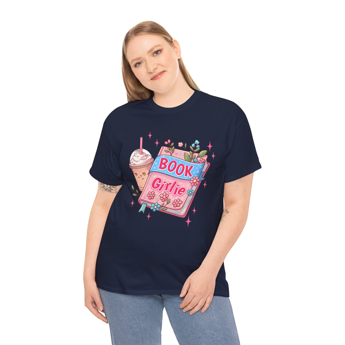 Cute Bookish Girlie Tee - Perfect for Readers, Gifts, Summer Fun, Book Club Shirts, Casual Wear
