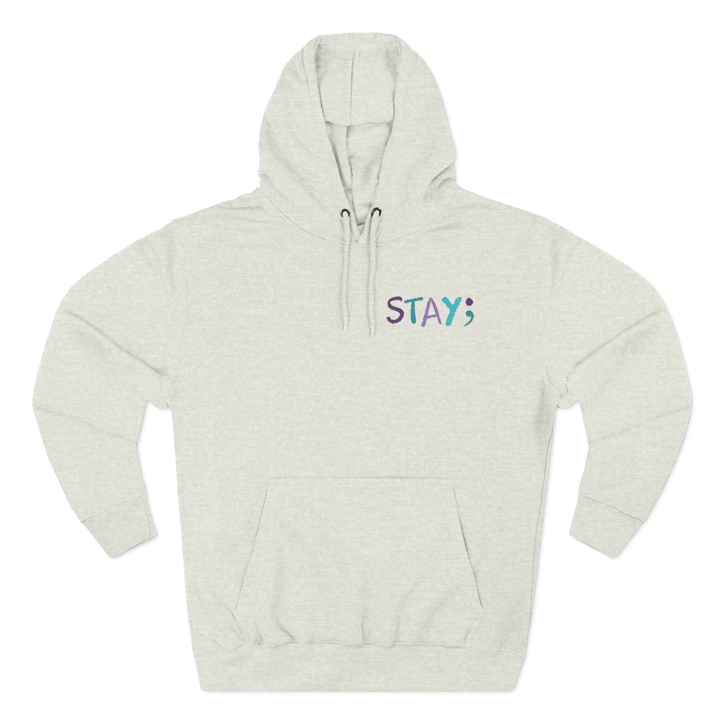 Comforting Message Fleece Hoodie - Stay, Mental Health Awareness, Gift for Friends, Cozy Layer, Inspirational Fashion