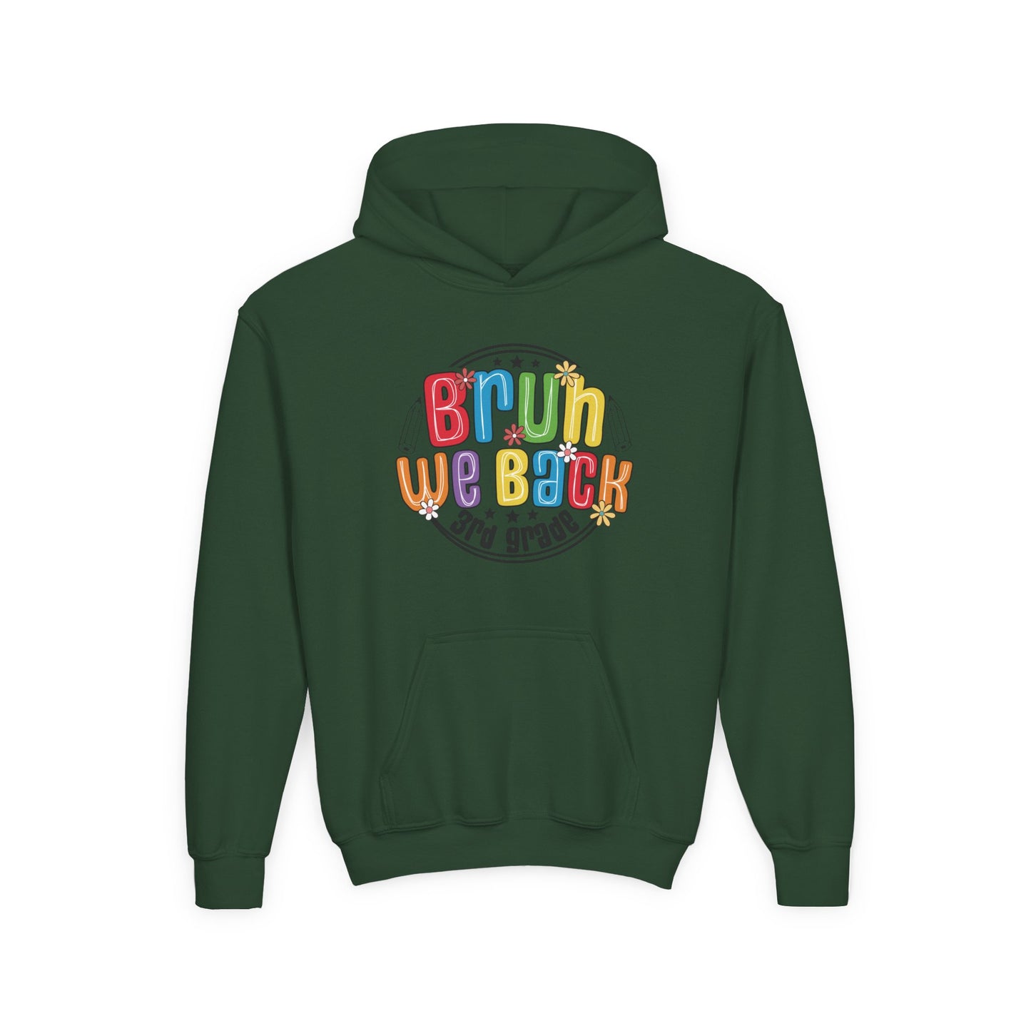 Colorful Youth Hoodie - 3rd Grade "Bruin We Back" Sweatshirt for Kids, Perfect for Back to School, Gift, Everyday Wear, Fun Style, [...]