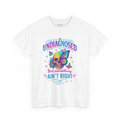 Colorful Undiagnosed Heavy Cotton Tee, Funny T-Shirt, Unique Gift, Mental Health Awareness, Casual Daily Wear, Unisex Apparel