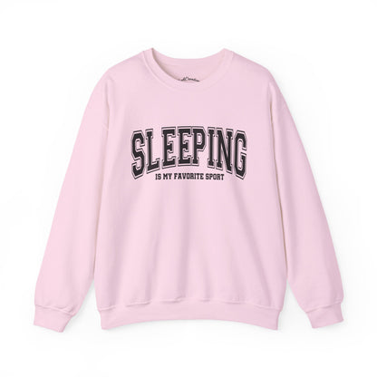 Cozy Unisex Crewneck Sweatshirt - Sleeping is My Favorite Sport, Relaxed Style, Perfect Gift, Lounge Wear, Sleep Lovers