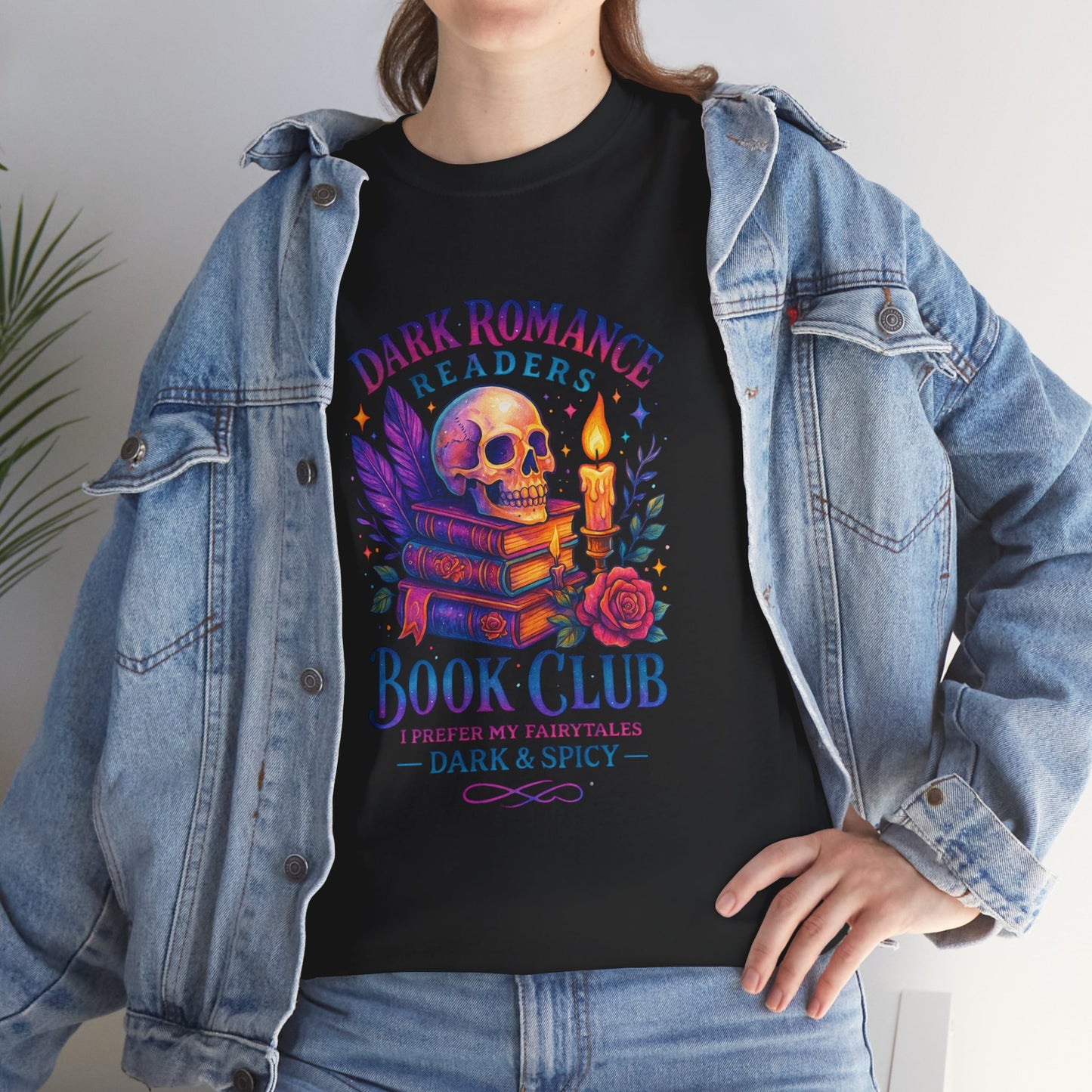 Dark Romance Book Club Tee, Unisex Cotton Graphic Tee, Ideal Gift for Readers, Cozy Bookworm Apparel, Great for Book Lovers, Nerdy T-Shirt
