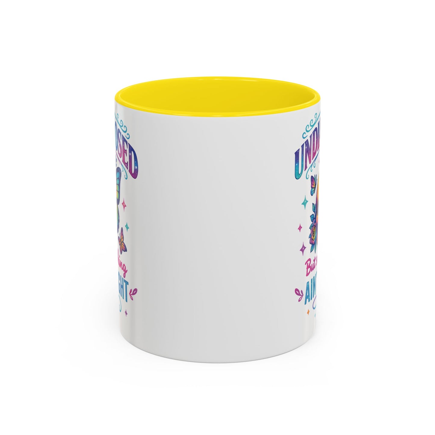 Undiagnosed Vibes Coffee Mug, Bohemian Coffee Cup, Unique Gift for Mental Health Awareness, Colorful Skull Design, Fun Drinking Mug