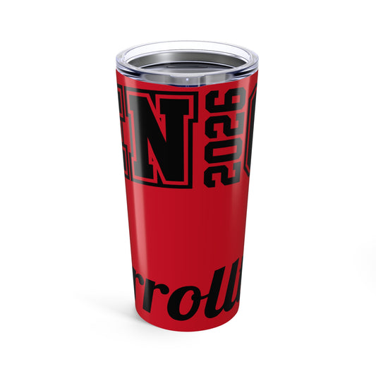 Carrollton Senior 2026 Red Custom 20oz Tumbler for Teams, Sports Events, Graduation, Gift, Travel