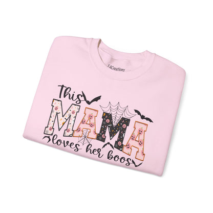 Halloween Mama Ghosts Sweatshirt, Comfortable Crewneck Top, Fall Fashion, Gift for Moms, Ghost Lover Apparel, Cozy Halloween Outfit