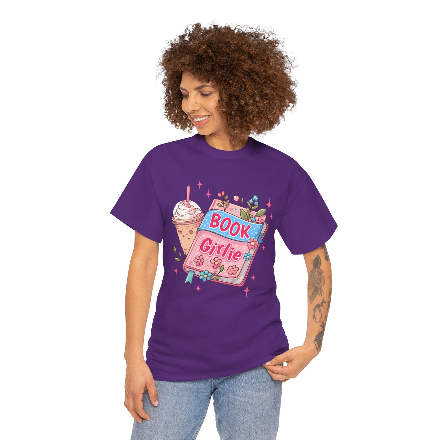 Cute Bookish Girlie Tee - Perfect for Readers, Gifts, Summer Fun, Book Club Shirts, Casual Wear