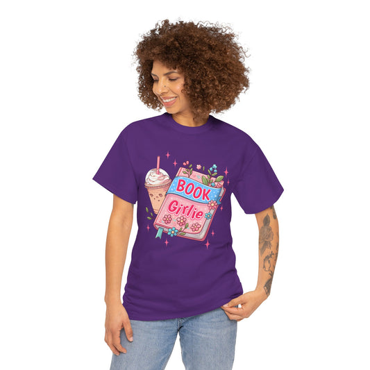 Cute Bookish Girlie Tee - Perfect for Readers, Gifts, Summer Fun, Book Club Shirts, Casual Wear