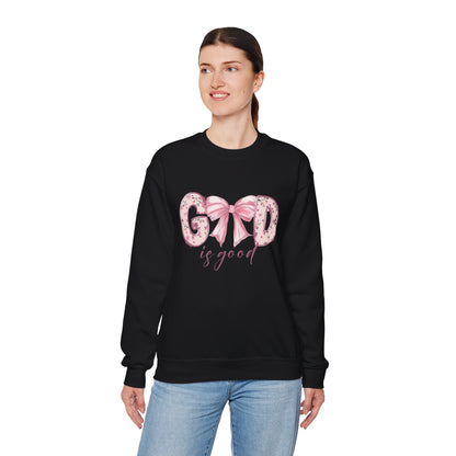God is Good Crewneck Sweatshirt, Inspirational Sweatshirt, Christian Apparel, Gift for Her, Faith-Based Fashion, Relaxed Fit Sweater