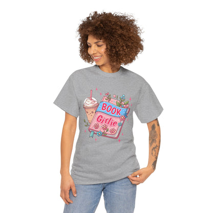Cute Bookish Girlie Tee - Perfect for Readers, Gifts, Summer Fun, Book Club Shirts, Casual Wear