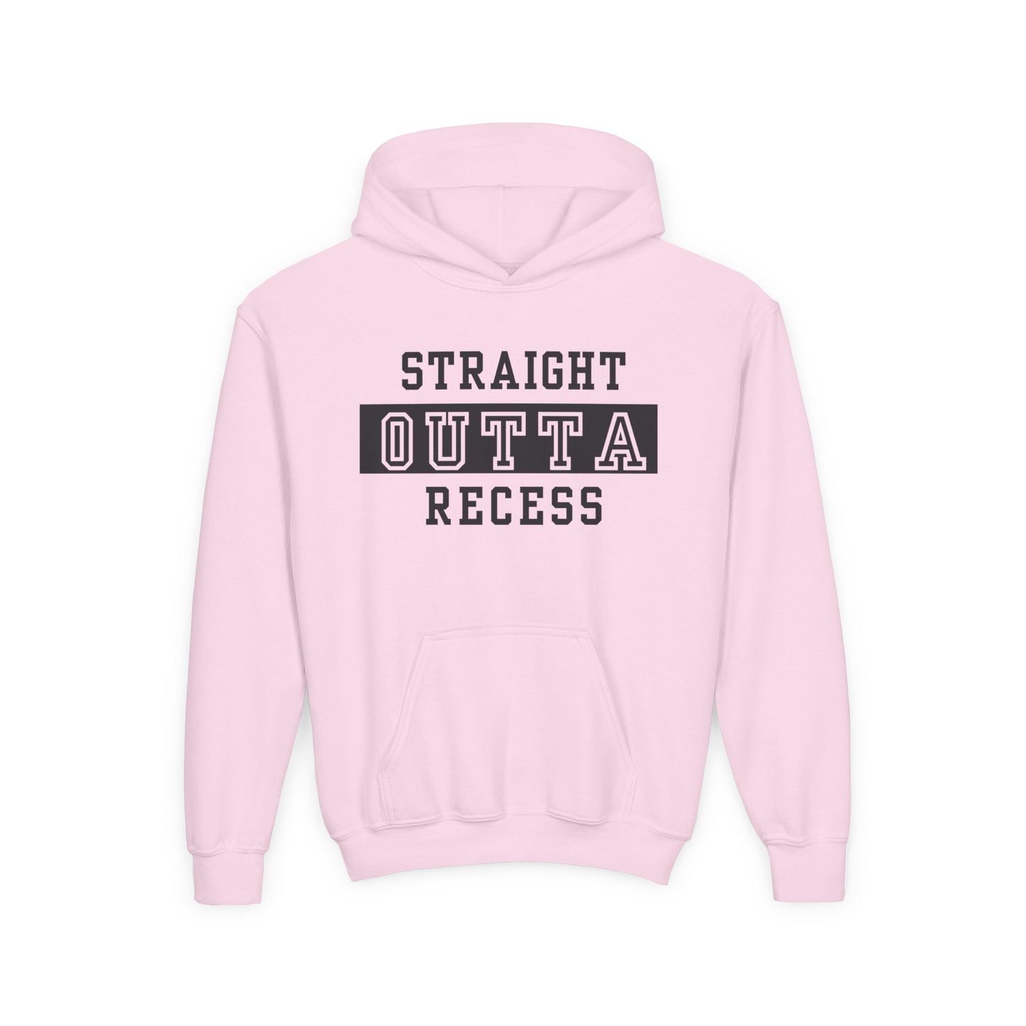 Straight Outta Recess Youth Recess Sweatshirt, Fun Kids Hoodies, Playful Gift for Sons and Daughters, Back to School Wear, Kid's Casual Outfit
