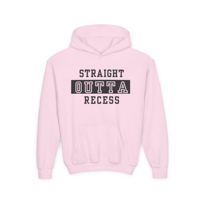 Straight Outta Recess Youth Recess Sweatshirt, Fun Kids Hoodies, Playful Gift for Sons and Daughters, Back to School Wear, Kid's Casual Outfit