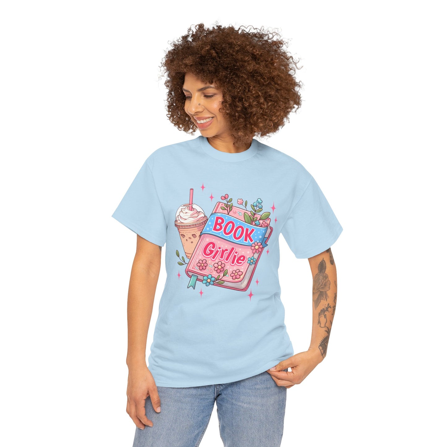Cute Bookish Girlie Tee - Perfect for Readers, Gifts, Summer Fun, Book Club Shirts, Casual Wear