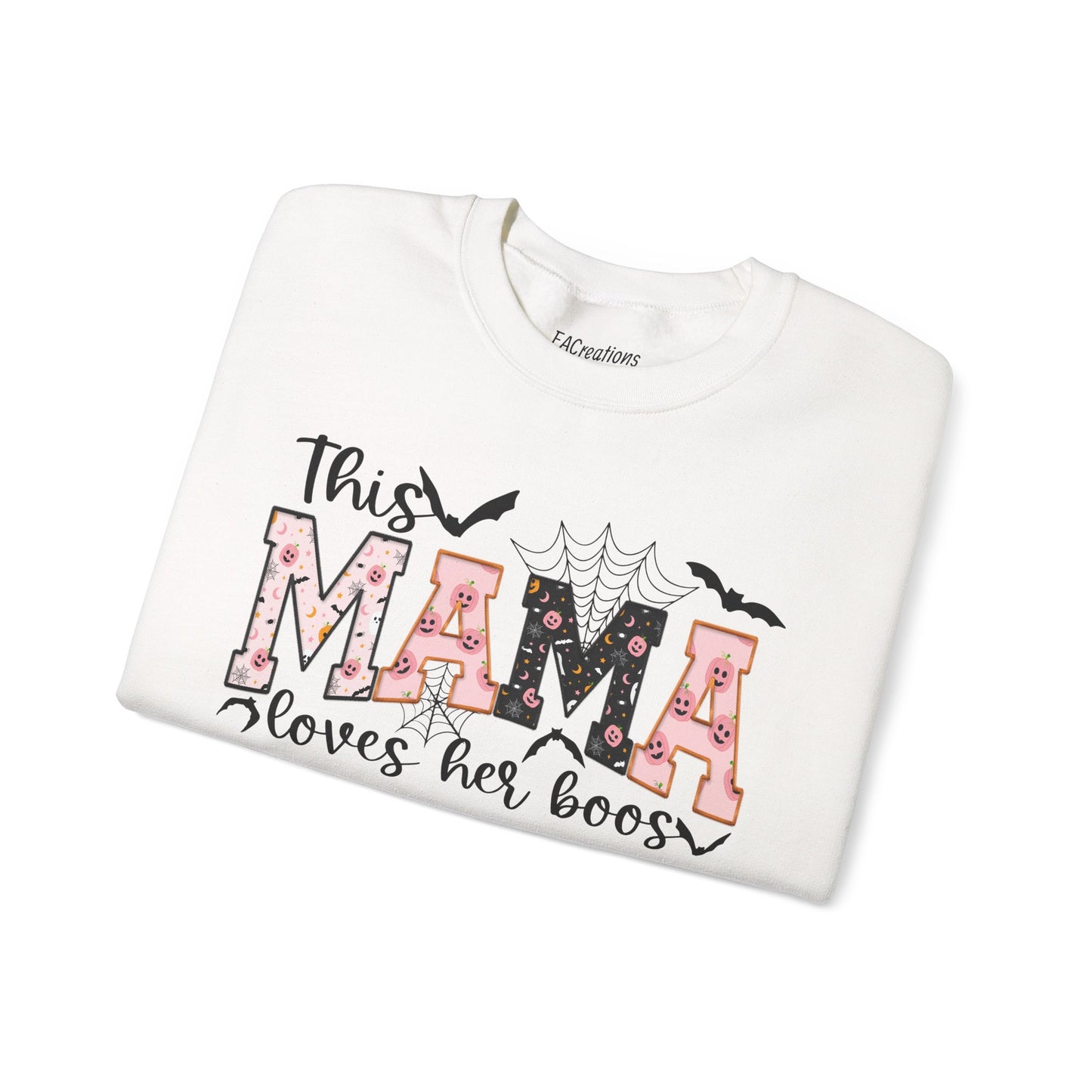 Halloween Mama Ghosts Sweatshirt, Comfortable Crewneck Top, Fall Fashion, Gift for Moms, Ghost Lover Apparel, Cozy Halloween Outfit