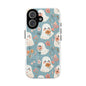 Cute Ghost Floral Magnetic Phone Case, Tough Phone Cover, Halloween Gift, Trendy Case for Kids, Unique Cell Phone Accessory