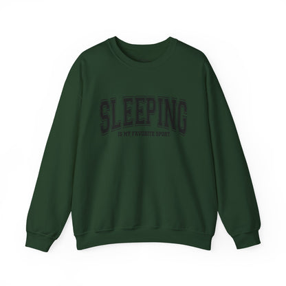 Cozy Unisex Crewneck Sweatshirt - Sleeping is My Favorite Sport, Relaxed Style, Perfect Gift, Lounge Wear, Sleep Lovers