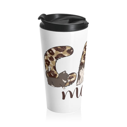 Leopard Print Cat Mom Travel Mug | Perfect Gift for Cat Lovers | Coffee, Tea, Travel Accessories, Mother's Day, Birthday
