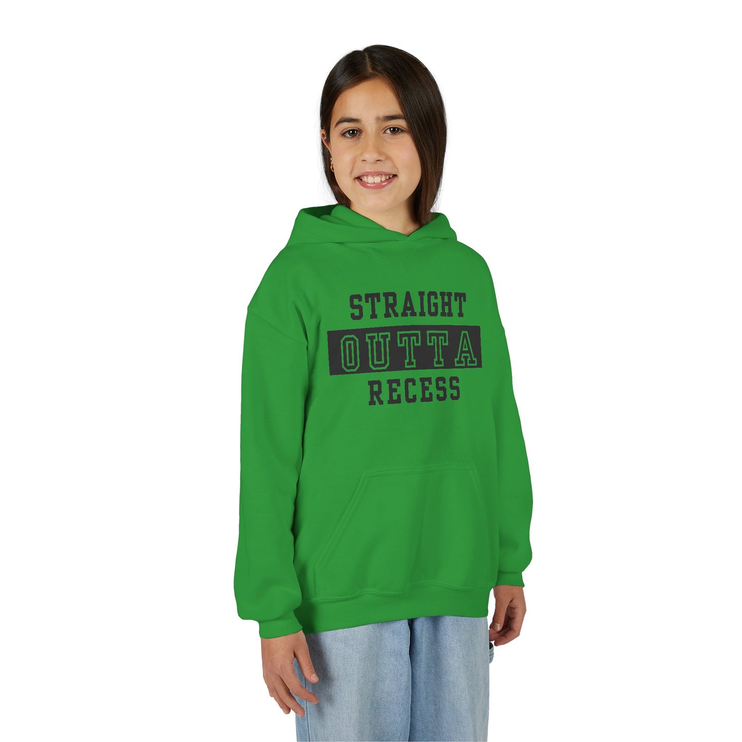 Straight Outta Recess Youth Recess Sweatshirt, Fun Kids Hoodies, Playful Gift for Sons and Daughters, Back to School Wear, Kid's Casual Outfit
