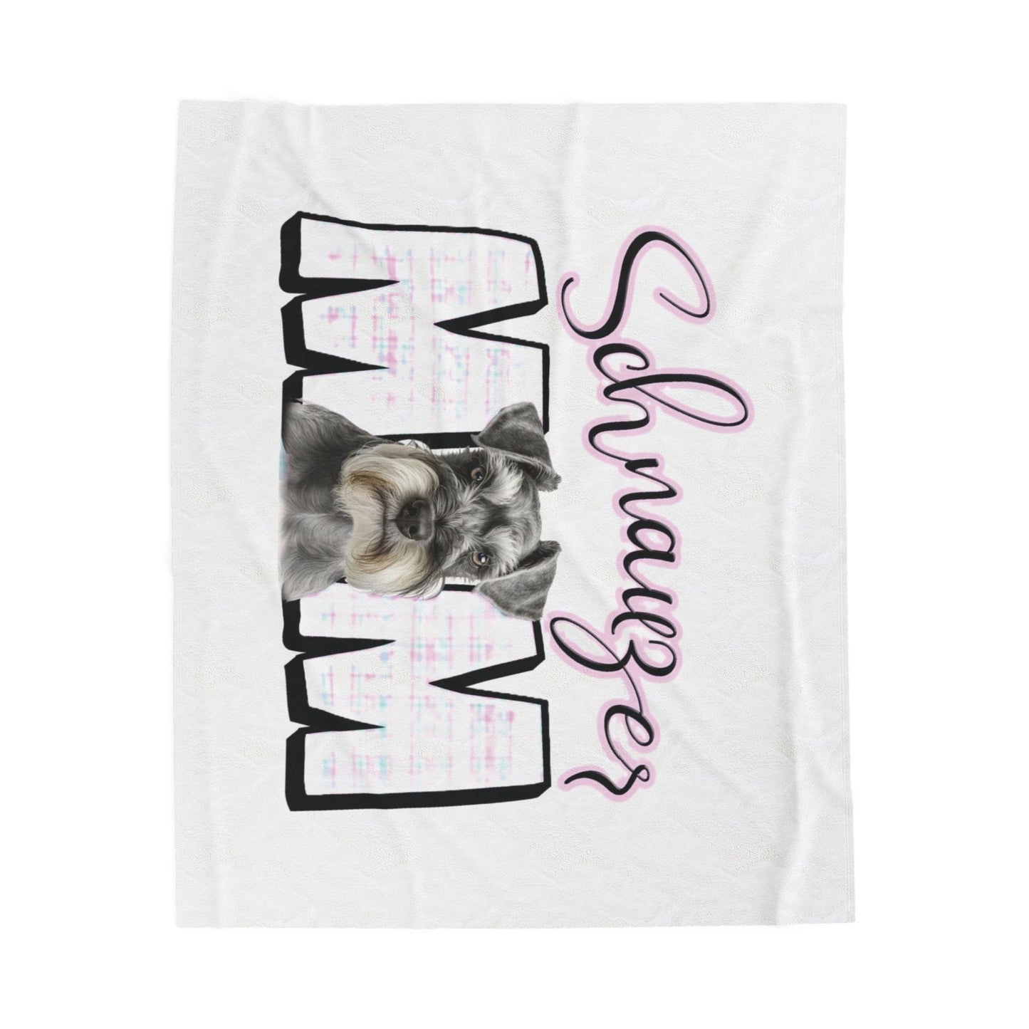 Schnauzer Mom Velveteen Plush Blanket, Cozy Dog Lover Gift, Soft Throw Blanket, Pet Lover Decor, Warm Home Accessory