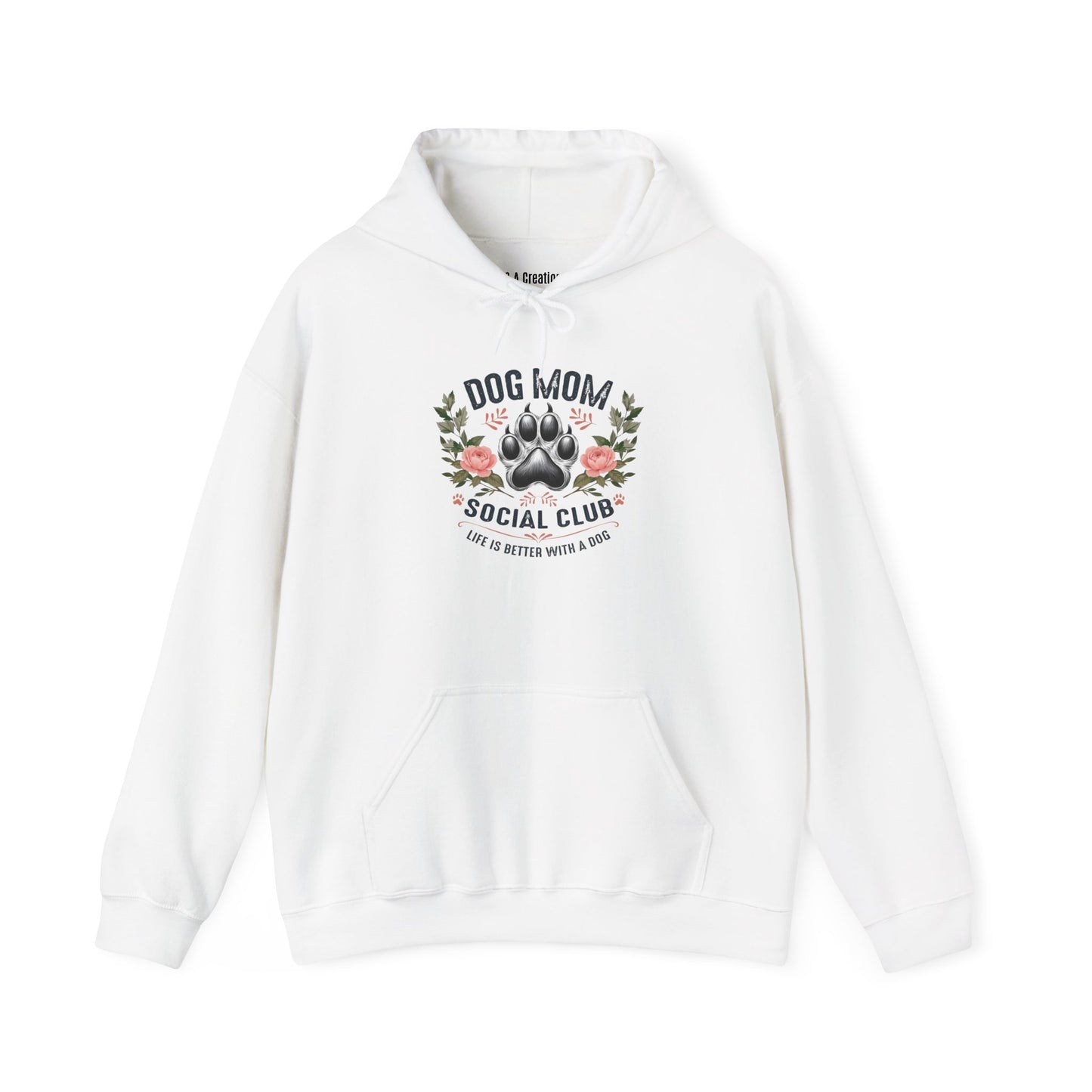 Dog Mom Social Club Hoodie, Casual Sweatshirt for Dog Lovers, Gift for Pet Owners, Cozy Hoodie for Dog Moms, Perfect Dog Lover Gift