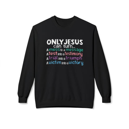Christian Inspirational Sweatshirt, Faith Crewneck, Religious Gift, Casual Church Attire, Cozy Winter Apparel