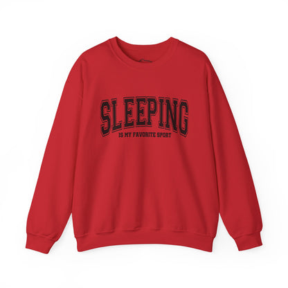 Cozy Unisex Crewneck Sweatshirt - Sleeping is My Favorite Sport, Relaxed Style, Perfect Gift, Lounge Wear, Sleep Lovers