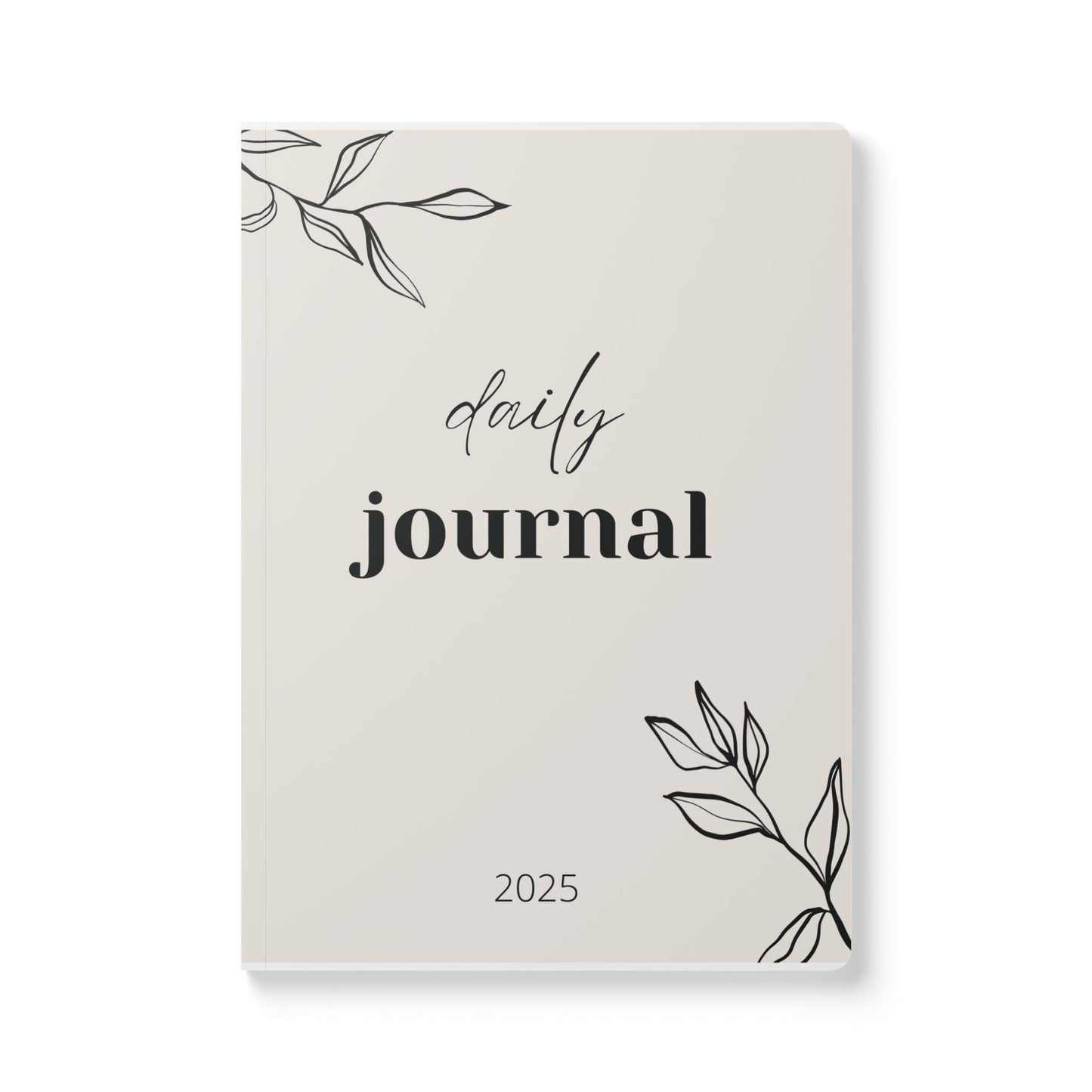 Elegant Softcover Journal, Daily Writing Notebook, Floral Design Journal, Gift for Writers, Unique Art Journal, 2025 Planner