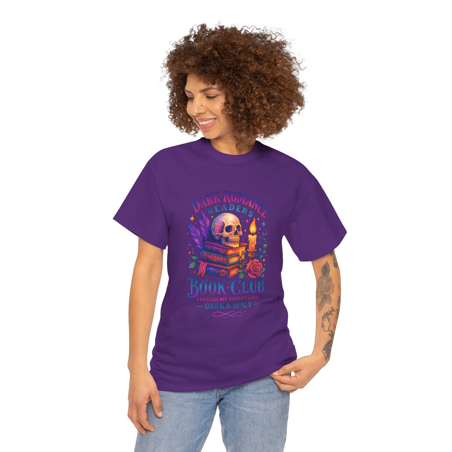 Dark Romance Book Club Tee, Unisex Cotton Graphic Tee, Ideal Gift for Readers, Cozy Bookworm Apparel, Great for Book Lovers, Nerdy T-Shirt