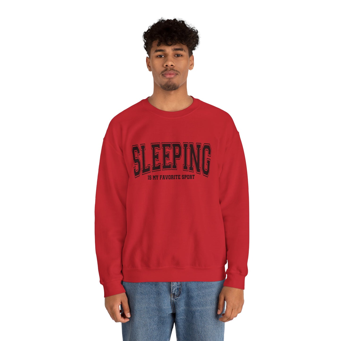 Cozy Unisex Crewneck Sweatshirt - Sleeping is My Favorite Sport, Relaxed Style, Perfect Gift, Lounge Wear, Sleep Lovers